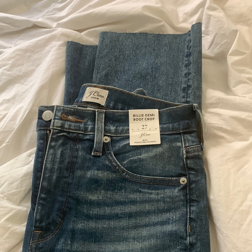 NWT j crew Billie Demi boot crop jeans 27